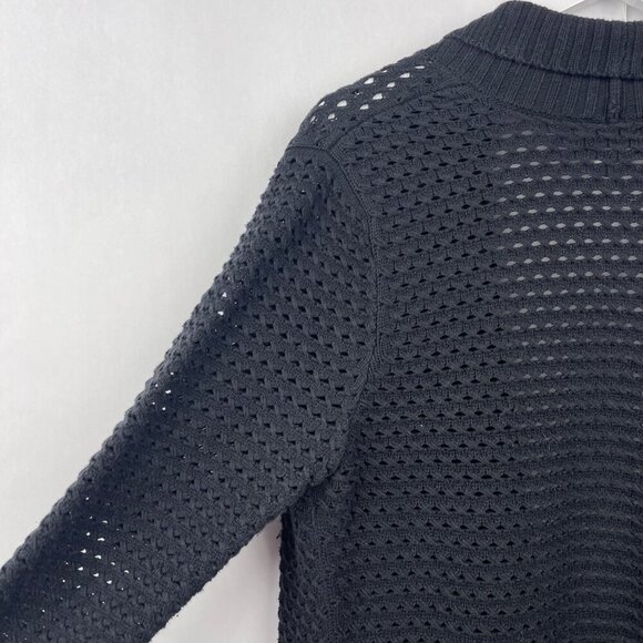 Converse One Star Black Open Knit Waterfall Cardigan Size X Large - Picture 12 of 14